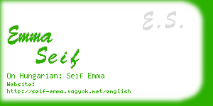 emma seif business card